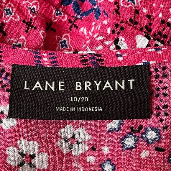 Lane Bryant Floral Patchwork Pattern Kimono Duster Pink Blue White Size 18/20 - Picture 5 of 9